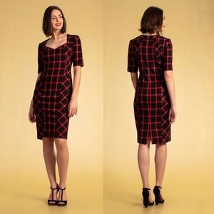 Trina Turk Chiyah Dress in Pagoda Plaid.